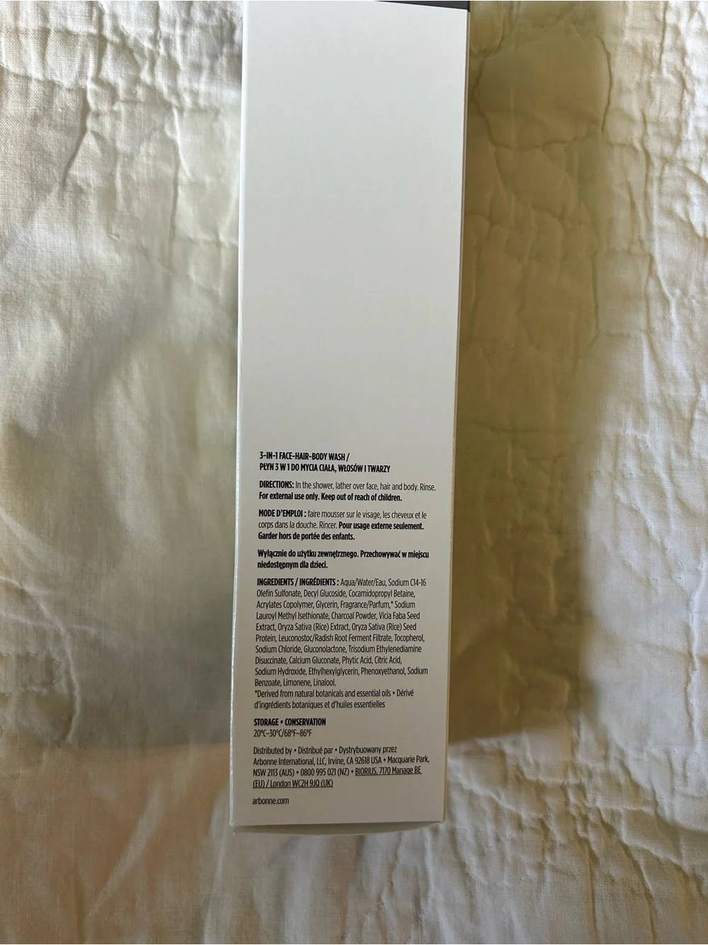 Arbonne GroomWell 3-in-1 Cleanser — White and Black Packaging